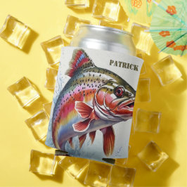 Porta-lata Vintage Rainbow Trouk Fish - Pesca Pescador