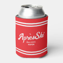 Vintage Red Apres Ski Custom Ski Resort & Year
