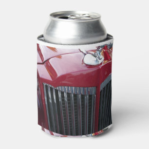 Porta-lata vintage red car com ornamento cromo capuz