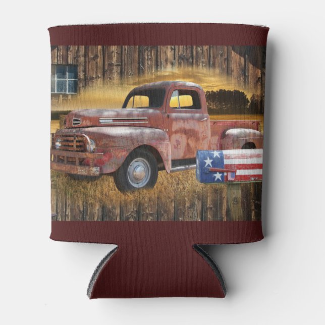 Porta-lata Vintage Red Truck (Frente)