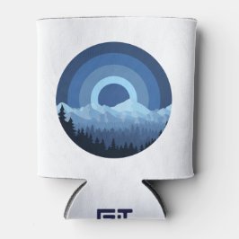 Porta-lata Vintage Retro Blue National Park Mountain Range