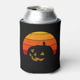 Porta-lata Vintage Retro Pôr-do-Sol Halloween Abóbora I