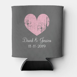 Porta-lata Vintage, rosa e cinzas, casamentos de coração, res