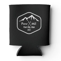 Vintage Ski Mountain Texto Personalizado Ambos os 