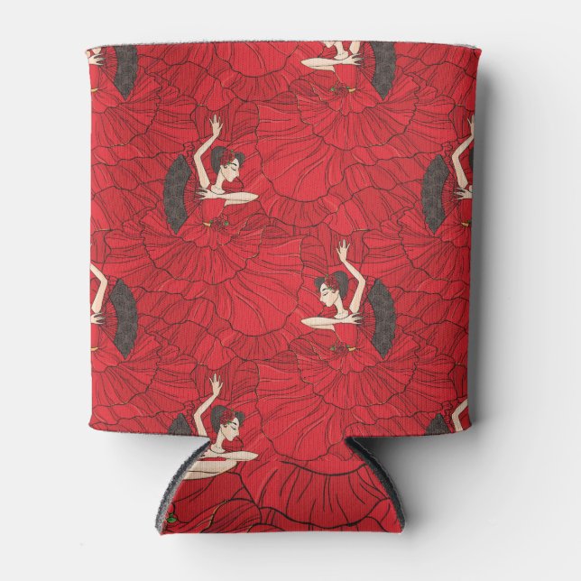 Porta-lata Vintage Tango Flamenco Dance Patterno (Frente)