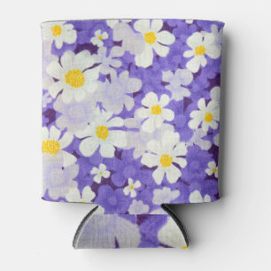 Porta-lata Vintagem Colorida: Padrão de Flor Sem Costura