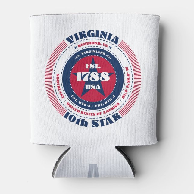 Porta-lata Virginia State Pride Monographic Cooler (Frente)