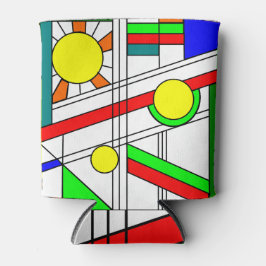 Porta-lata Vista Moderna de Vidro Estreito