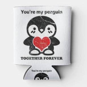 Porta-lata Você é meu pinguim - Juntos para sempre