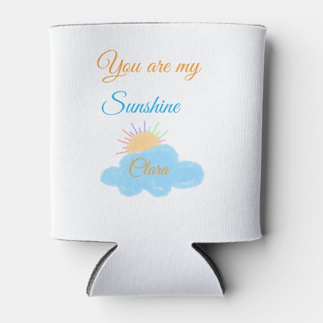 Porta-lata Você é minha nuvem de raios solares laranja amarel (Frente)