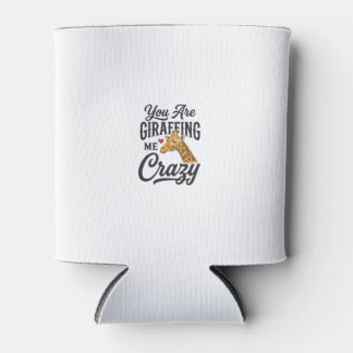 Porta-lata Você Está Me Deixando Louco Camisa de Girafa Engra