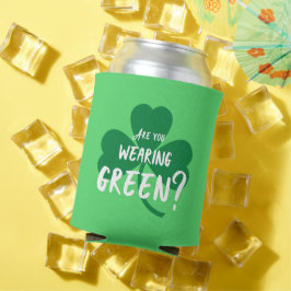 Porta-lata Você Está Vestindo Verde? Rua, Shamrock do Dia do 