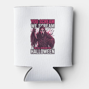 Porta-lata Você Grita Nós Fantasma de Halloween Faca Sangrent