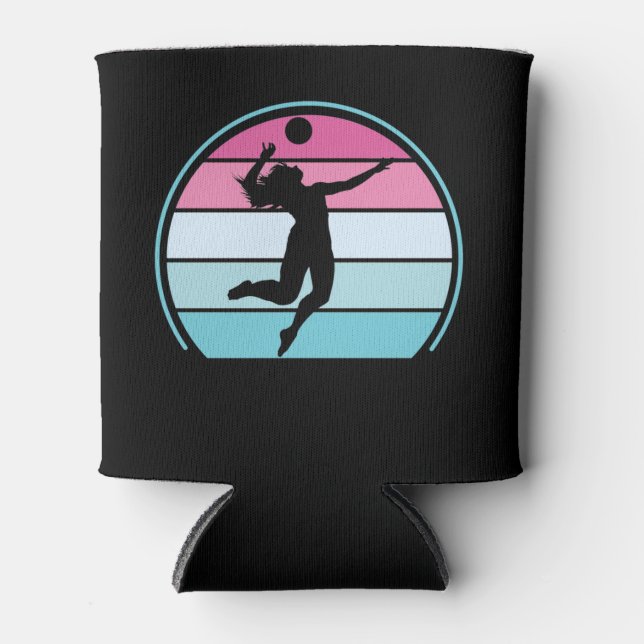 Porta-lata Voleibol Girl Retro Vintage (Frente)