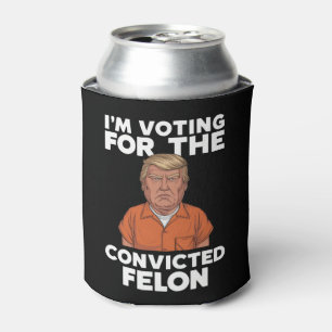 Porta-lata Voto a favor do condenado Felon Pro Trump 2024