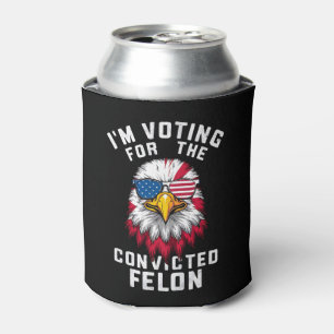 Porta-lata Vou Votar pelo condenado Felon Funny Pro Trump