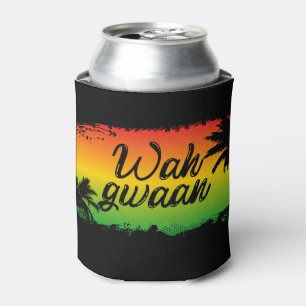 Porta-lata Wah Gwan Jamaican Whappen Rasta - Cores De Bandeir