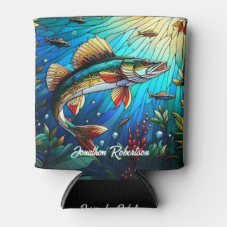 Porta-lata Walleye Pike no lago Modern