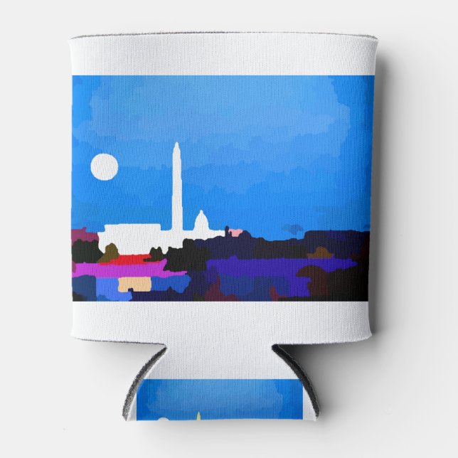 Porta-lata Washington DC Skyline Full Moon (Frente)
