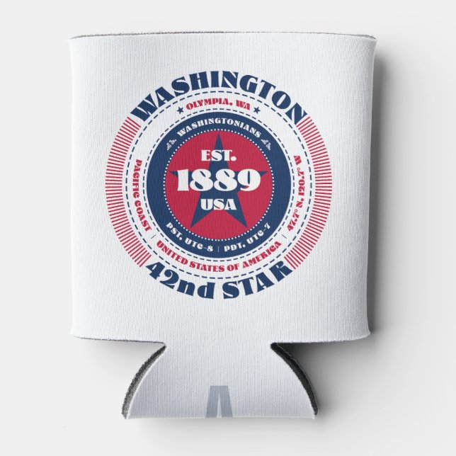 Porta-lata Washington State Pride Monographic Cooler (Frente)