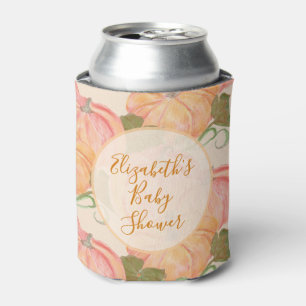 Porta-lata Watercolor Pumpkins Nome Personalizado Favor