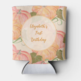 Porta-lata Watercolor Pumpkins Nome Personalizado Favor