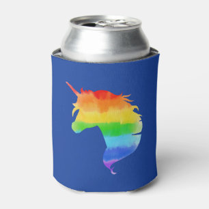 Porta-lata Watercolor Rainbow Unicorn