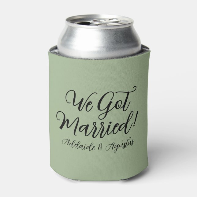 Porta-lata We Got Married Green Cooler (Can Front)