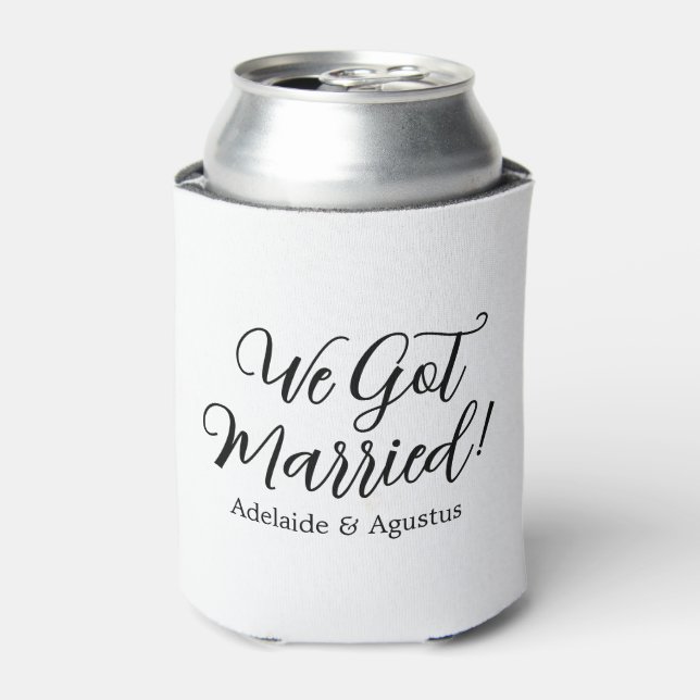 Porta-lata We Got Married White Cooler (Can Front)