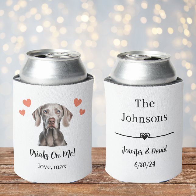 Porta-lata Weimaraner Pet Weding Can Cooler (Criador carregado)