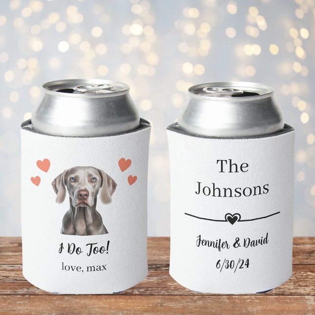 Porta-lata Weimaraner Pet Weding Can Cooler (Criador carregado)