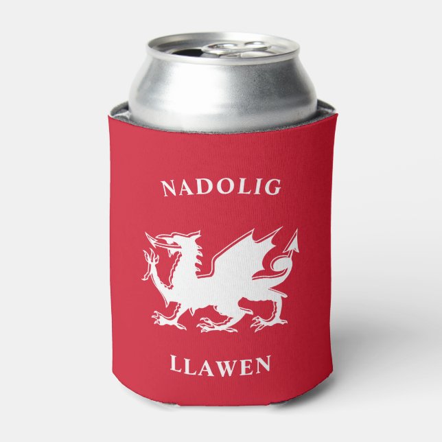 Porta-lata Welsh Felry Natal Simples Celta Nadolig Llawen (Can Front)