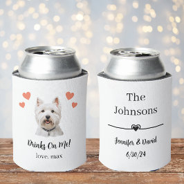 Porta-lata West Highland Terrier Pet Weding Can Cooler