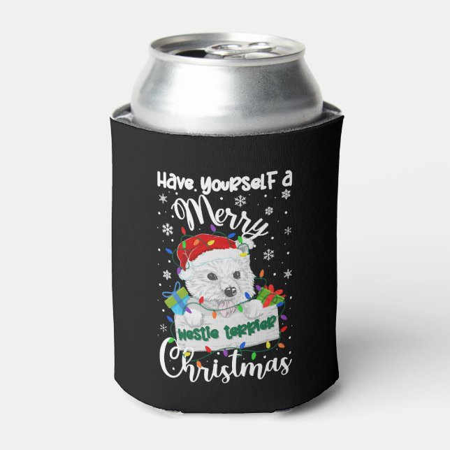 Porta-lata Westie Christmas West Highland White Terrier Xmas (Can Front)