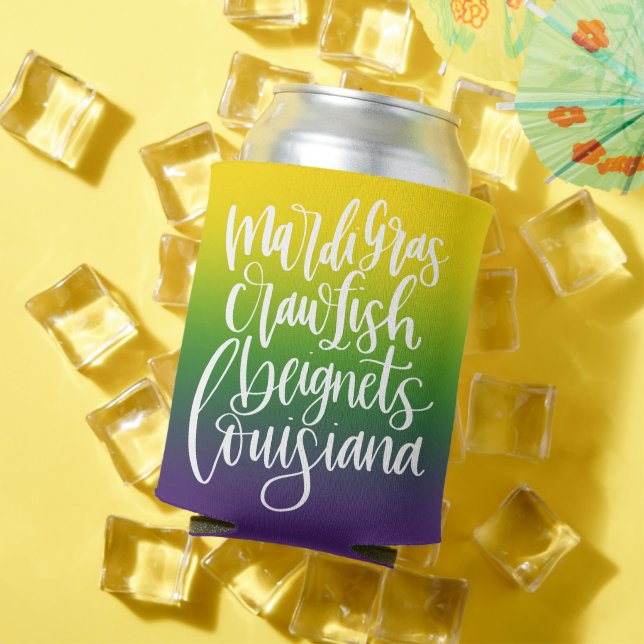 Porta-lata Whimsic Mardi Gras Party Keepsaokie (Verão in situ)