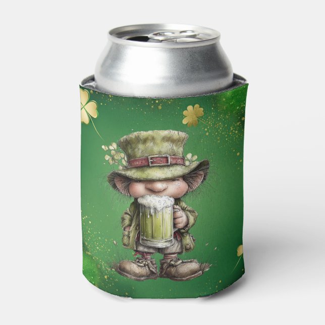 Porta-lata Whimsical Leprechaun Illustration (Can Front)