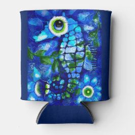 Porta-lata Whimsical Seacavalo Costeiro Azul Marinho Litoral