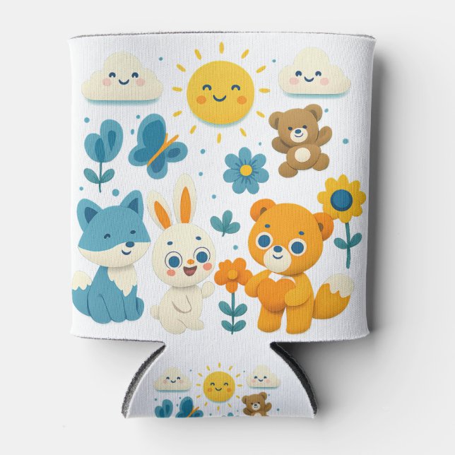 Porta-lata Whimsical Woodland Friends Can Cooler (Frente)