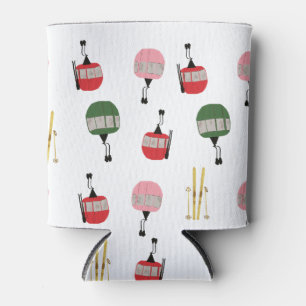 Porta-lata White Retro Ski Lift Gondola Winter Skiing