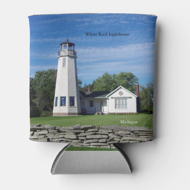 Porta-lata White Rock Light pode resfriar (Frente)