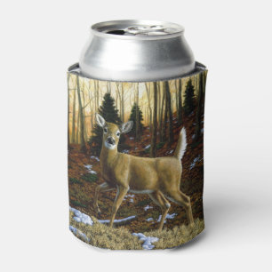 Porta-lata Whitetail Deer Doe na Floresta de outono