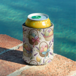 Porta-lata Wicker Basket Easter Eggs with Lavender