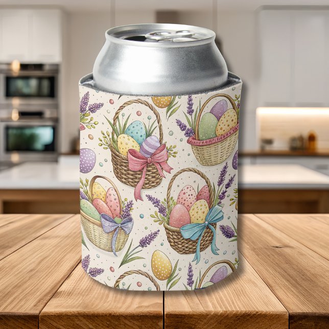 Porta-lata Wicker Basket Easter Eggs with Lavender (Criador carregado)