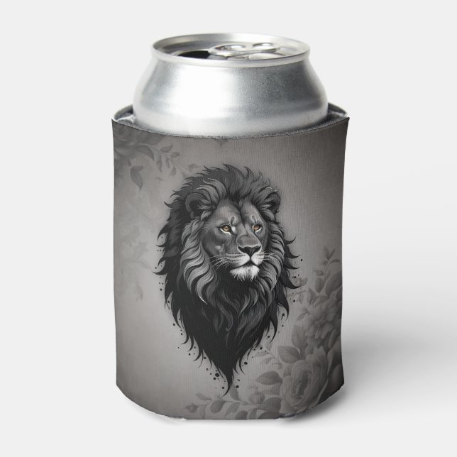 Porta-lata Wild Grace: retrato impressionante de um leão (Can Front)