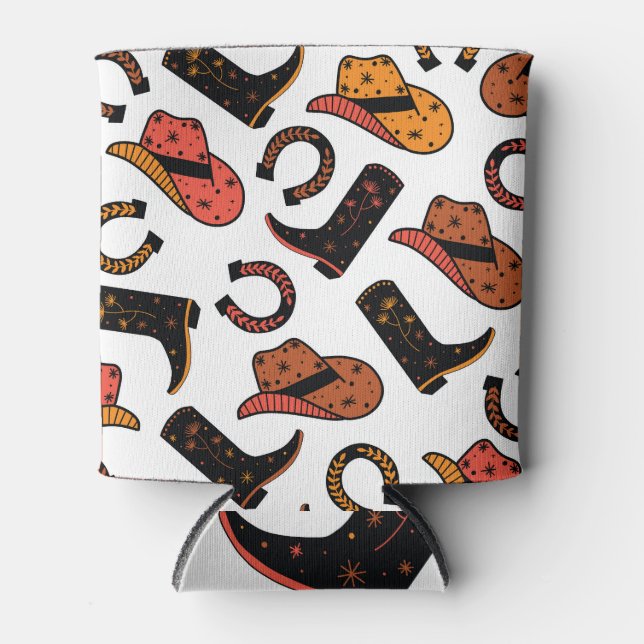 Porta-lata Wild West Seamless. (Frente)