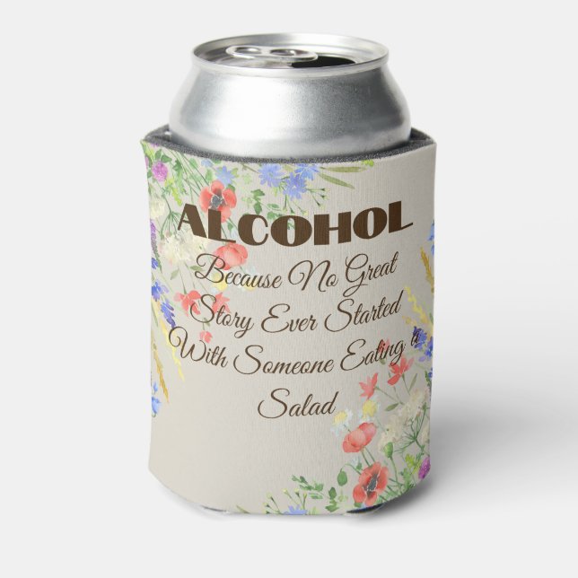 Porta-lata Wildflower Wedding Huggie (Can Back)