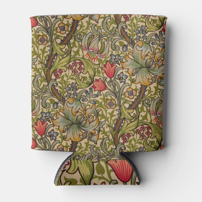 Porta-lata William Morris Ouro Lily Antique (Frente)