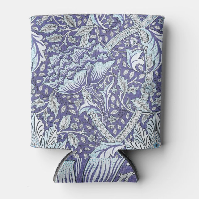 Porta-lata William Morris Windrush Padrão Floral Azul (Frente)