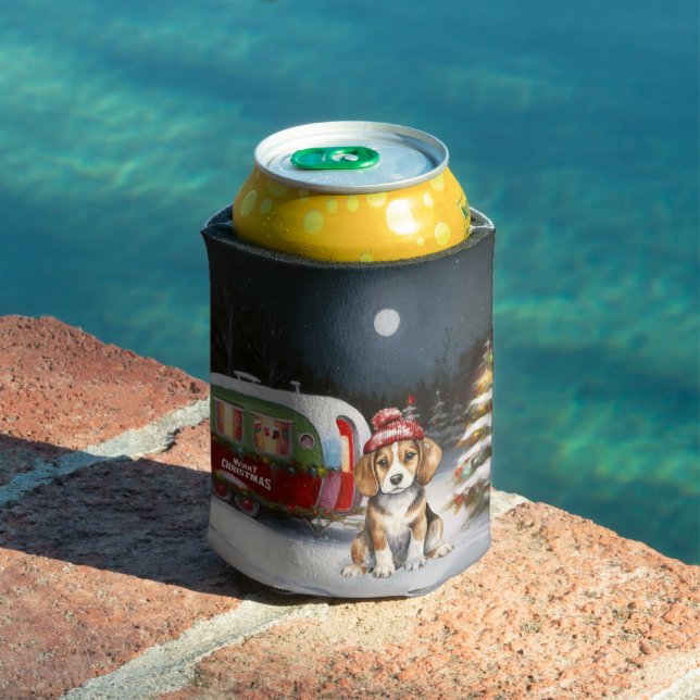 Porta-lata Winter Beagle Caravan Christmas Adventure (Piscina in situ)
