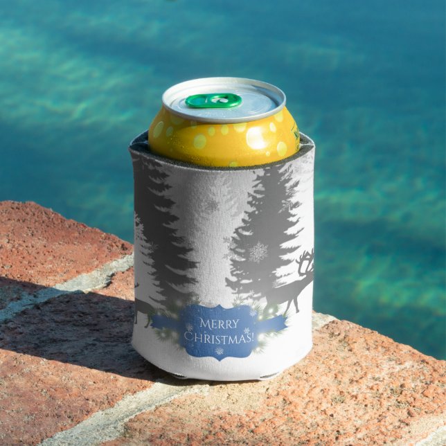 Porta-lata Winter Wonderland Christmas Cooler - Azul (Piscina in situ)